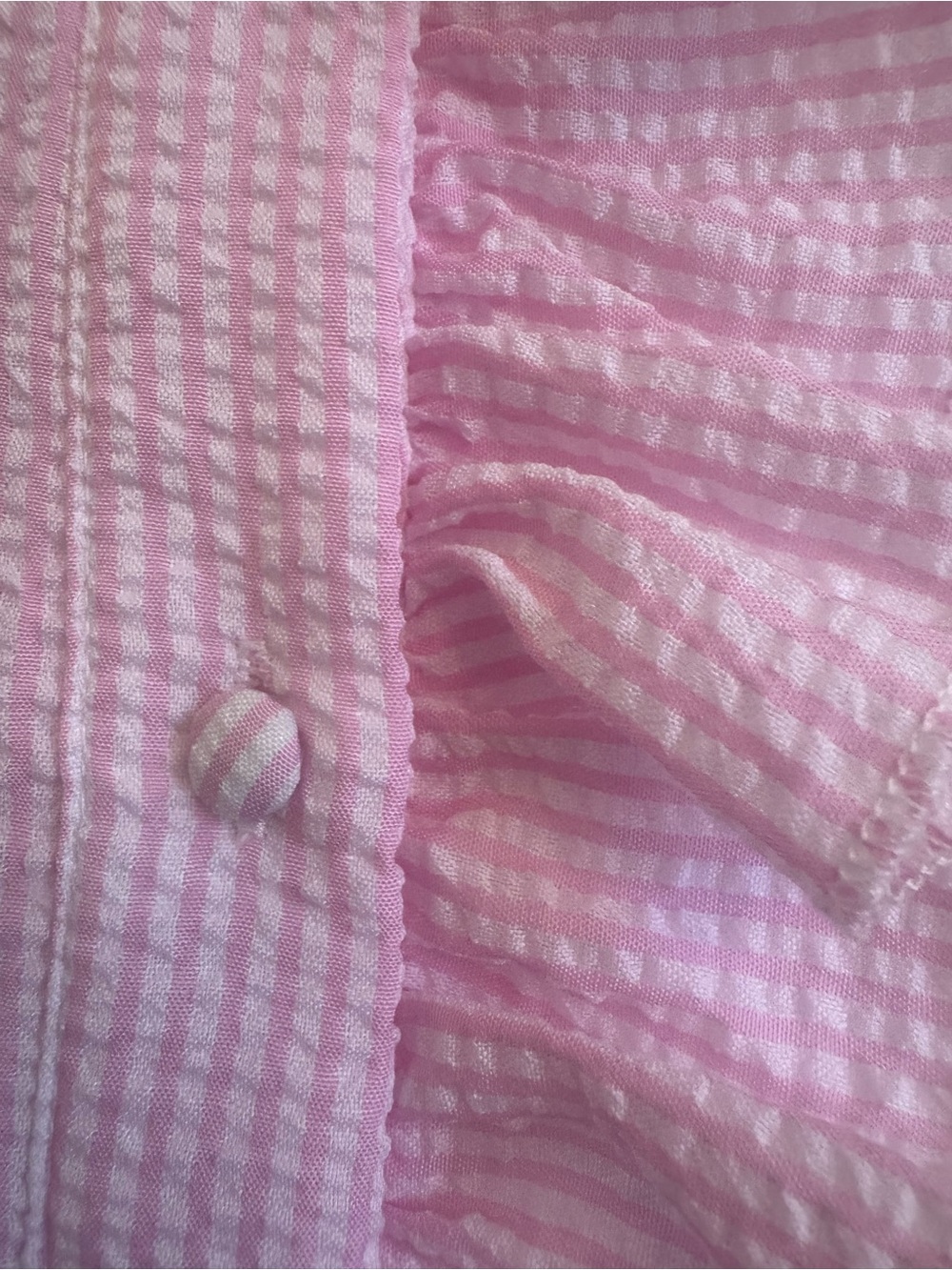 Girls' Pink Ruffle Button-Up Top - Picture 3 of 4